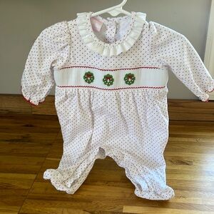 Polka Dot Kids Bodysuit with Floral Embroidery